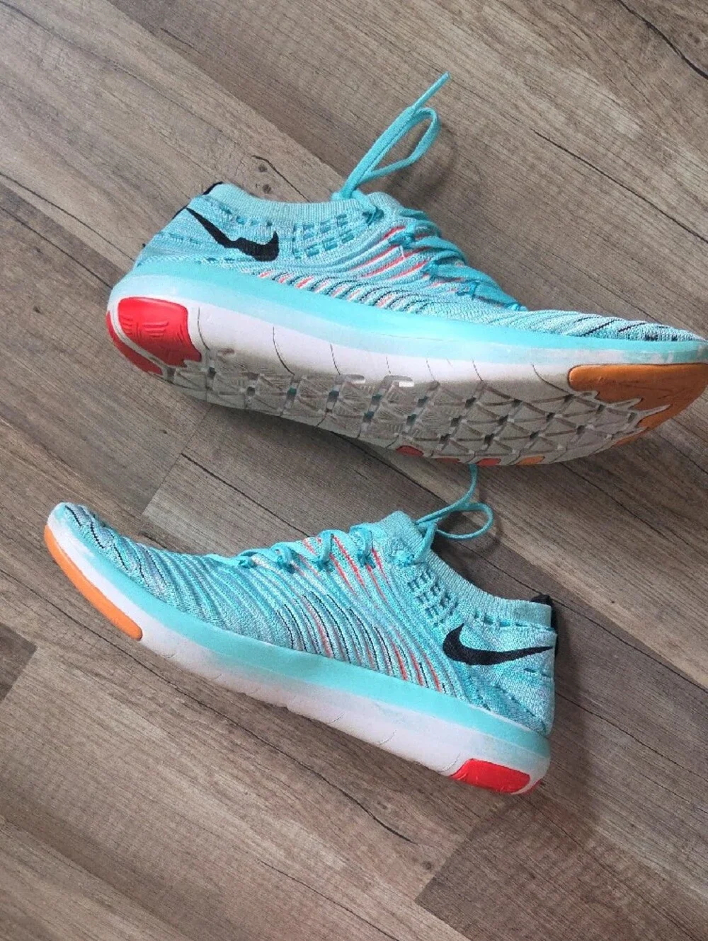 Nike Free Transform Fly Knit Turquoise Athletic Sneakers